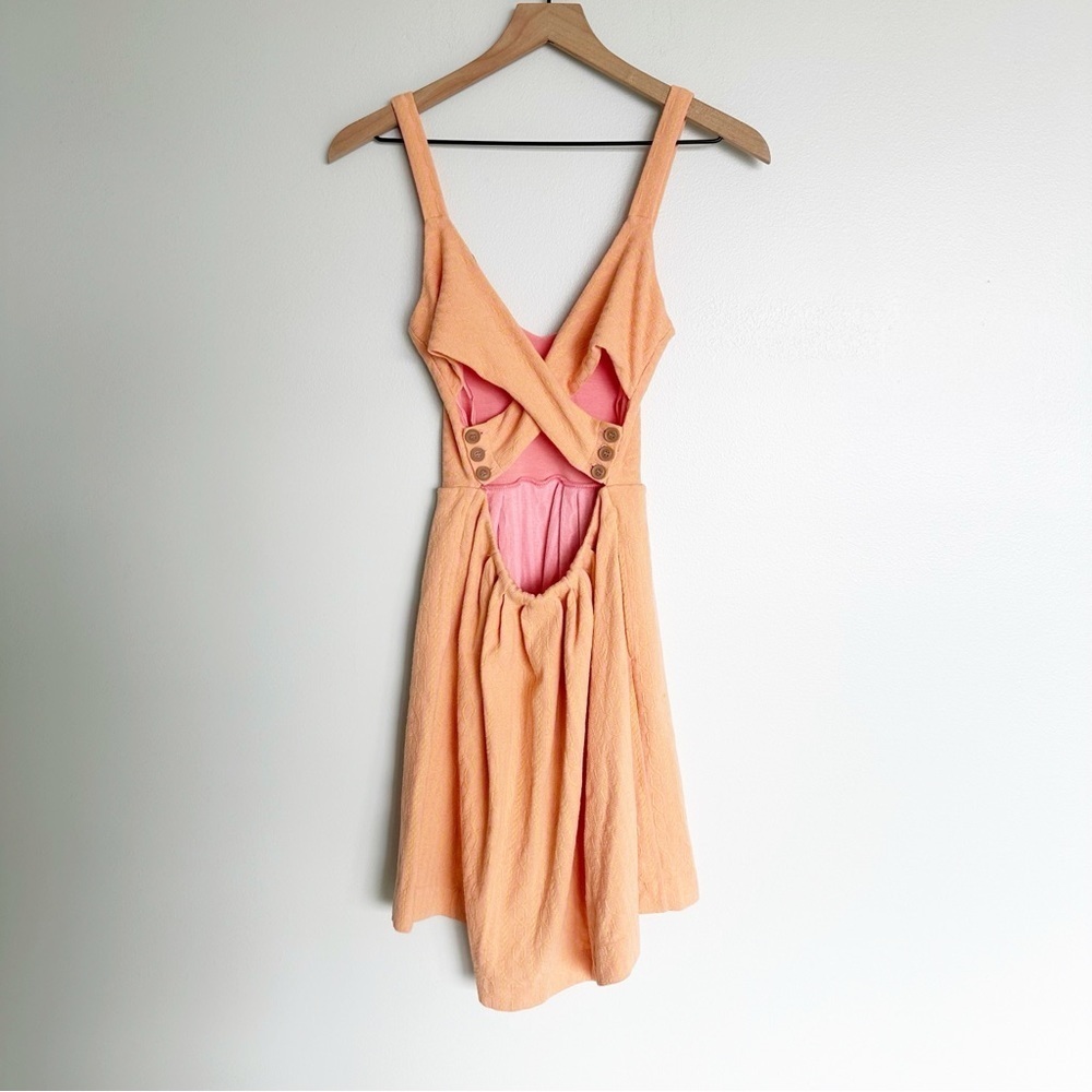 Anthropologie Postmark Peek A Boo Dress Open Back Criss Cross Cut Out Dress - Picture 3 of 5